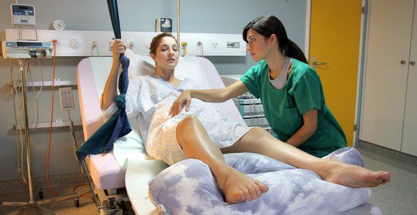 Mujer preparándose para el parto