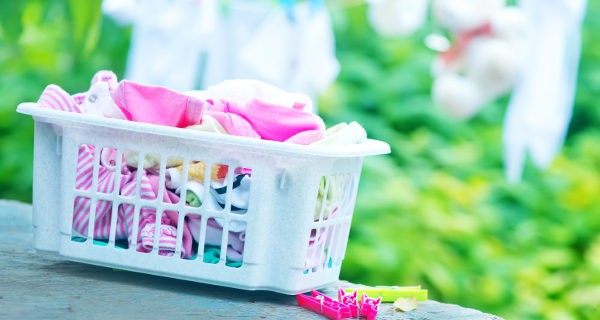 La colada de la ropa del bebé