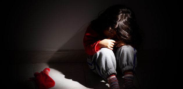 Niña víctima de violencia