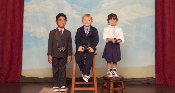 Niños en clase de teatro