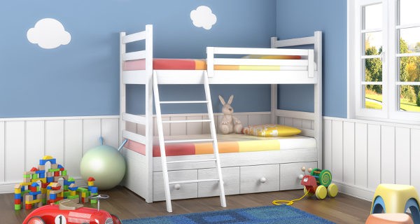 habitación con litera para niños