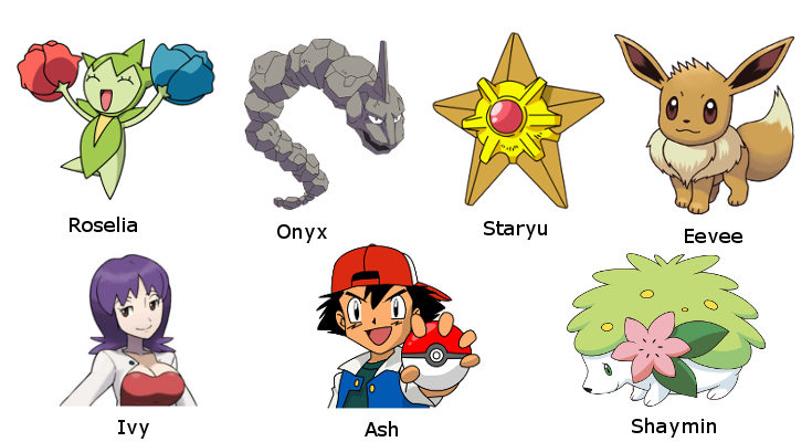Nombres basados en Pokémon