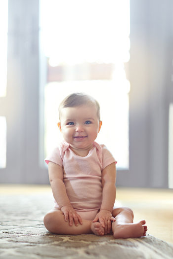 El bebé de 7 meses disfrutará estando sentado