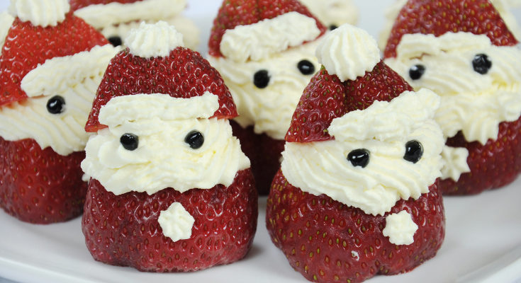 Estos Papá Noeles de fresas son super divertidos y ricos