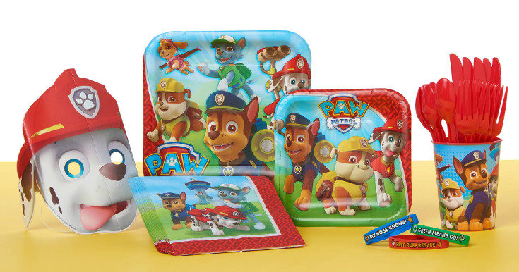 Puedes comprar un sinfín de productos de fiesta con dibujos de 'La patrulla canina'