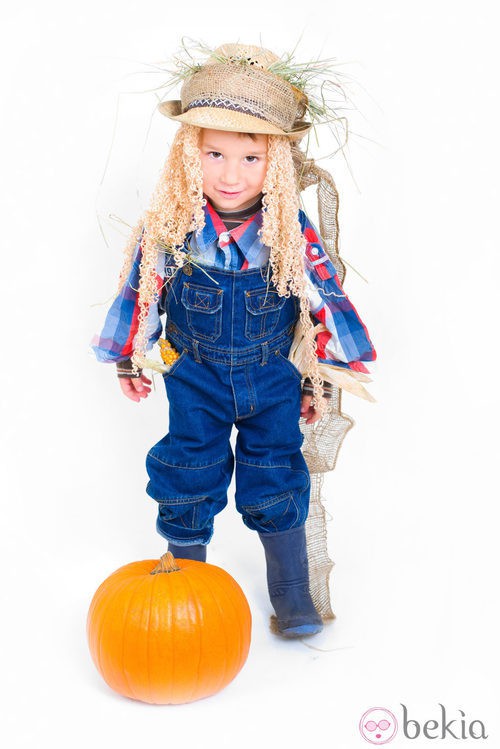 Disfraz de granjero de calabazas de Halloween