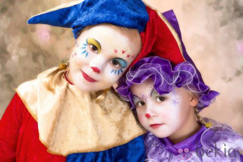 Maquillaje de bufón o arlequín para Halloween