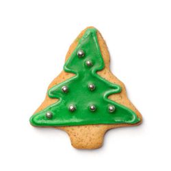 Galleta con forma de árbol de Navidad