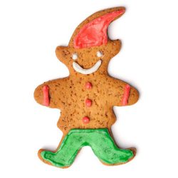 Galleta con forma de duende de Navidad
