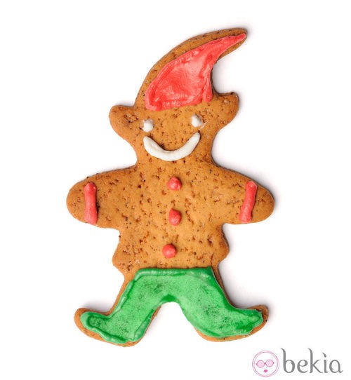 Galleta con forma de duende de Navidad