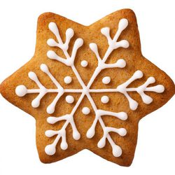 Galleta de Navidad de copo de nieve