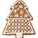 Galleta de árbol de Navidad con estrellas