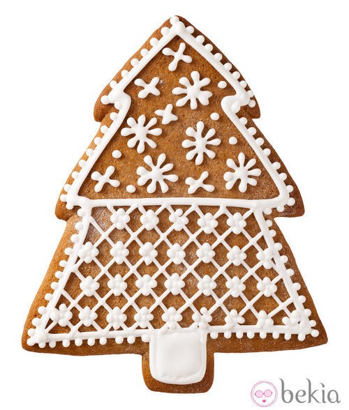 Galleta de árbol de Navidad con estrellas