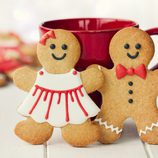 Parejita de muñecos de jengibre en galleta