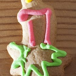 Galleta con forma de vela de Navidad